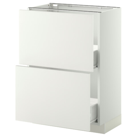 Напольный шкаф 2 фронтальные панели/2 средняя ящик МЕТОД / ФОРВАРА белый артикуль № 599.125.77 в наличии. Online каталог ИКЕА Республика Беларусь. Недорогая доставка и соборка.