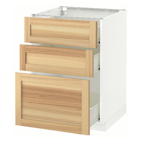 Напольный шкаф с 3 ящиками МЕТОД / ФОРВАРА белый артикуль № 291.344.81 в наличии. Онлайн магазин ИКЕА Минск. Недорогая доставка и соборка.