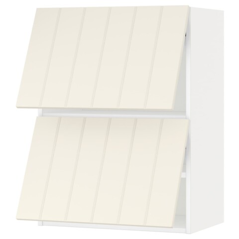 Навесной шкаф, 2 дверцы, горизонтал, белый/Хитарп белый с оттенком 60×80 см IKEA МЕТОД 392.264.75