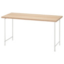 Письменный стол, 140×60 см, под беленый дуб, белый IKEA LAGKAPTEN ЛАГКАПТЕН, SPÄND 695.636.91