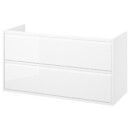 Шкаф для раковины с ящиками, 120x48x63 см, глянцевый белый IKEA ÄNGSJÖN 405.350.95