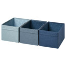 Набор коробок, 3шт, 18x25x15 см, синий IKEA DRÖNA ДРЁНА 105.812.39