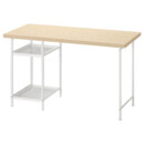 Письменный стол, 120×60 см, под сосну, белый IKEA MITTCIRKEL, SPÄND 995.689.08