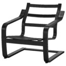 Каркас кресла с низкой спинкой, черный IKEA POÄNG ПОЭНГ 205.821.96