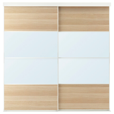 Дверь раздвижная, комбинация IKEA MEHAMN МЕХАМН, AULI АУЛИ, SKYTTA 395.759.21