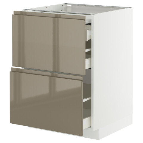 Напольный шкаф с выдвижной панелью, 3 ящиками IKEA METOD МЕТОД, MAXIMERA МАКСИМЕРА 895.765.98