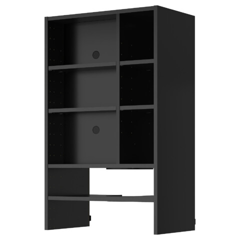 Навесной шкаф для встроенной вытяжки, черно-серый, 60x37x100 см IKEA METOD МЕТОД 405.922.17